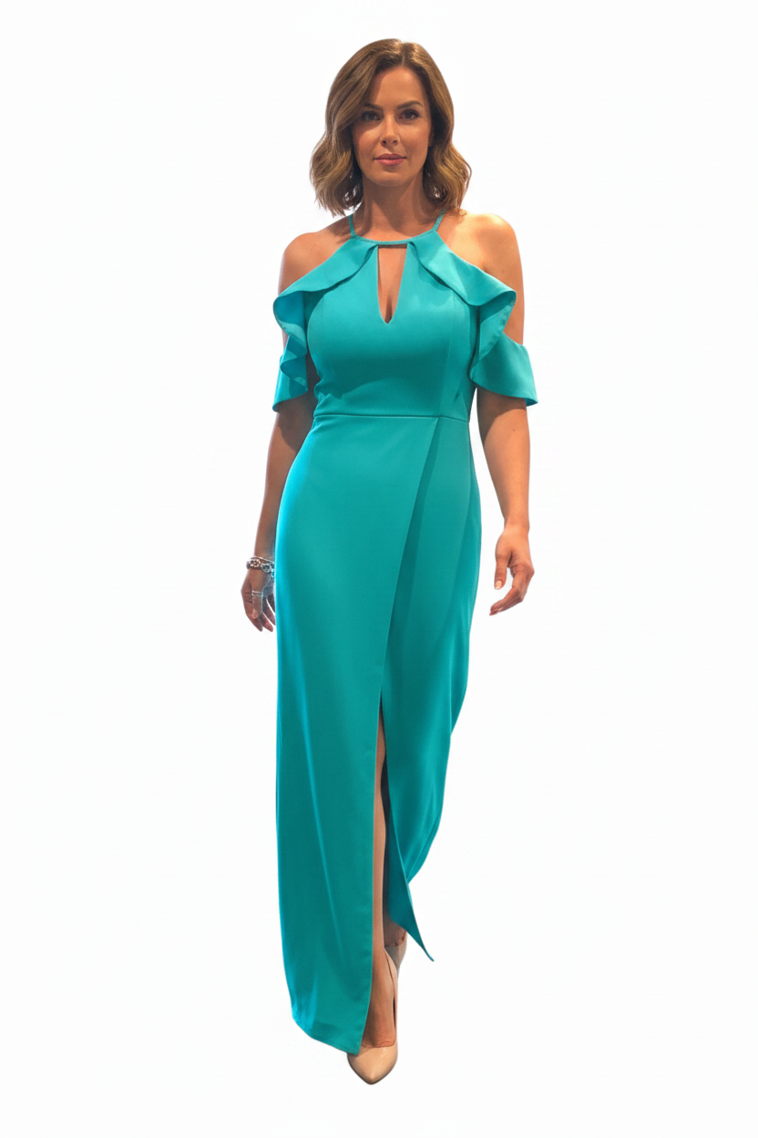 NEW Bariano aqua formal/ball dress, size 12