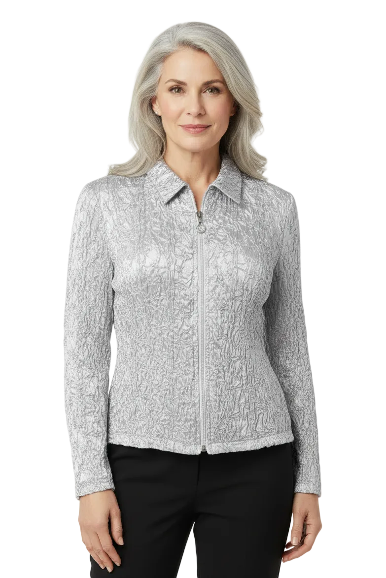 Joseph Ribkoff silver/lilac jacket, size 14