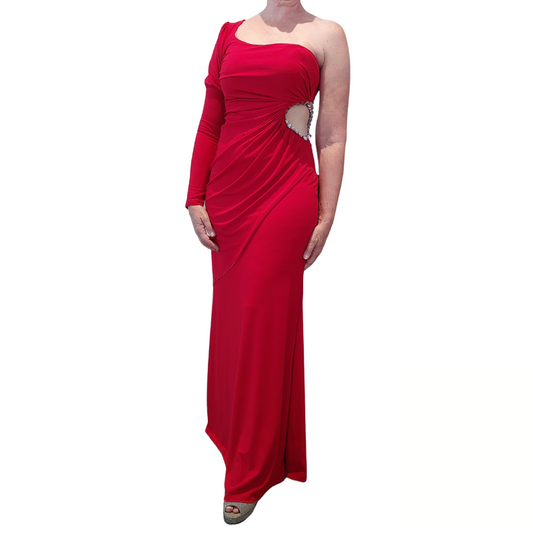 Red formal/ball dress, size 10