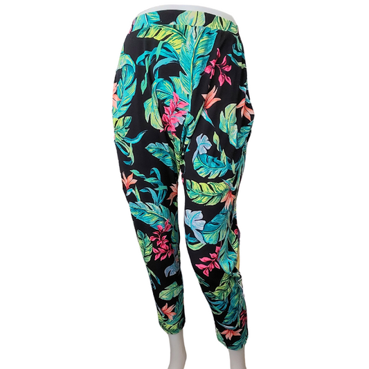 Floral pants, size L 12/14