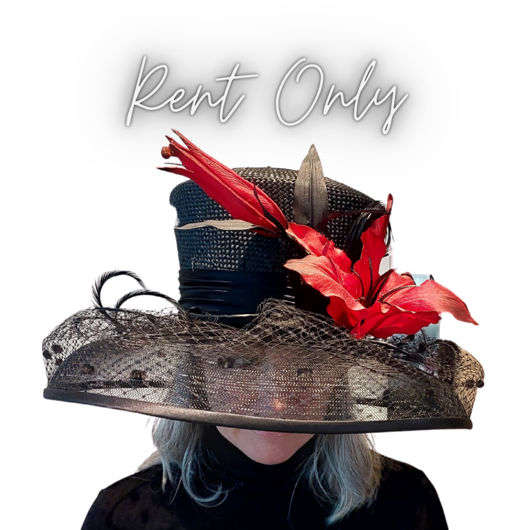 One off, Designer Hat hire, choice of four, RENT ONLY