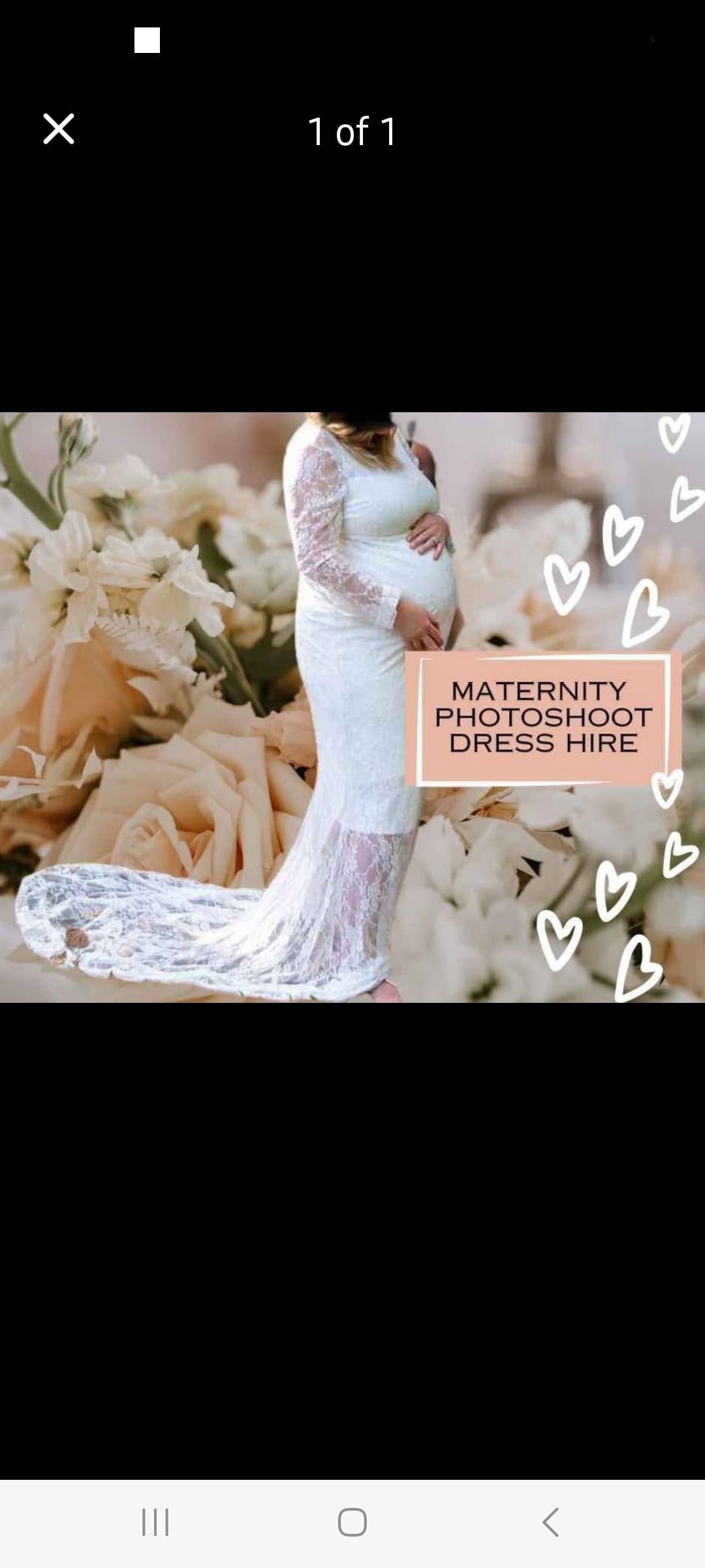 IVORY lace maternity dress, size 14-16