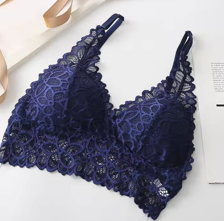 Navy lace bralette fits 8-10/a-b cup, pre-order other colours, 2 weeks