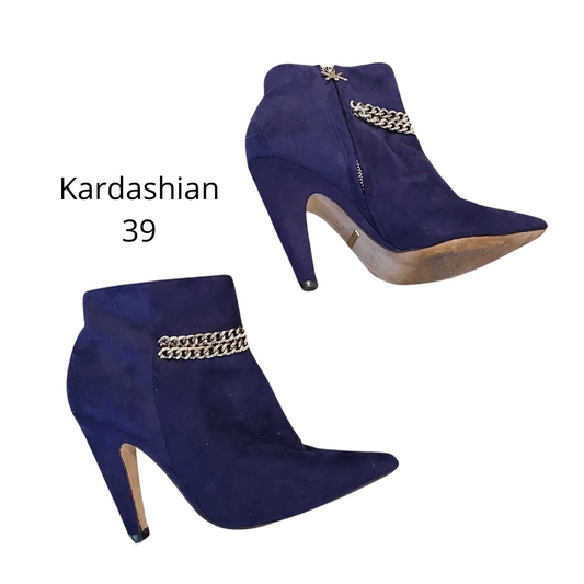 Kardashian blue boots, size 8