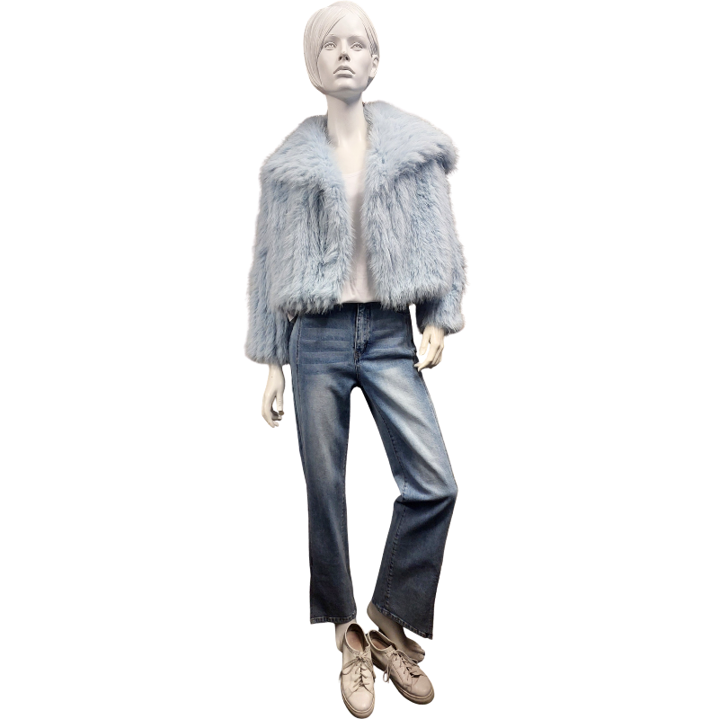 NEW Faux fur cropped jacket, size 8-14, choice of colours