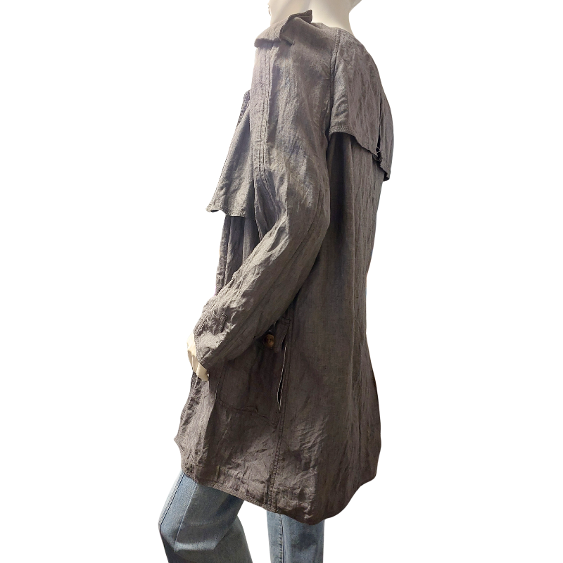 Trenery grey linen coat, size 14