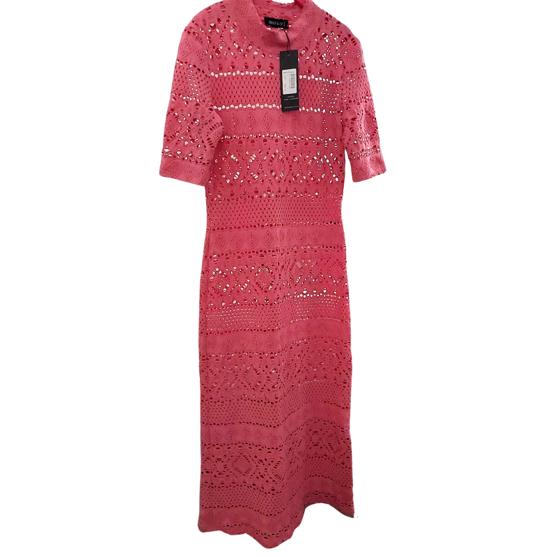 NEW Moss & Spy rose pink bodycon dress, size 8, retail  $525