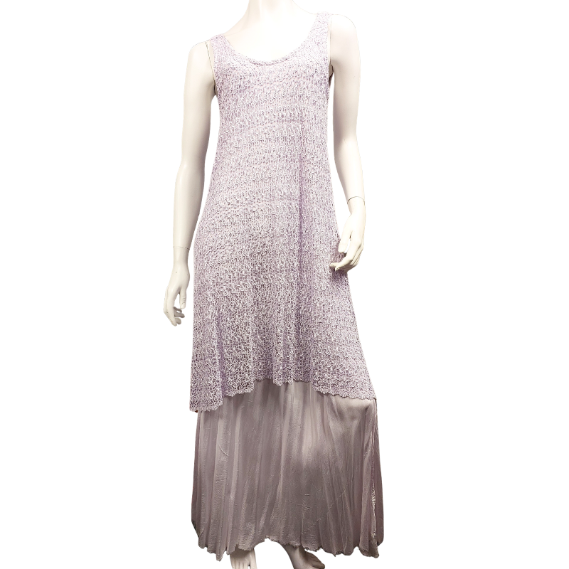 Angels on the radio vintage lilac lace dress, size 10-12-HIRE