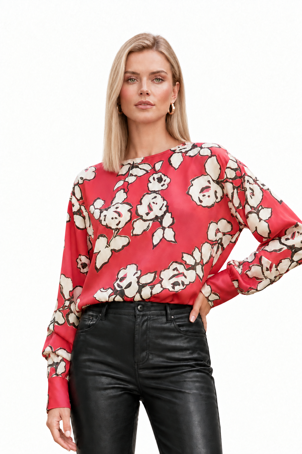 Zara red, back, white & top, size 10