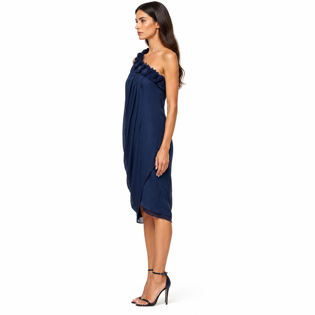 Augustine navy silk dress, size M/12