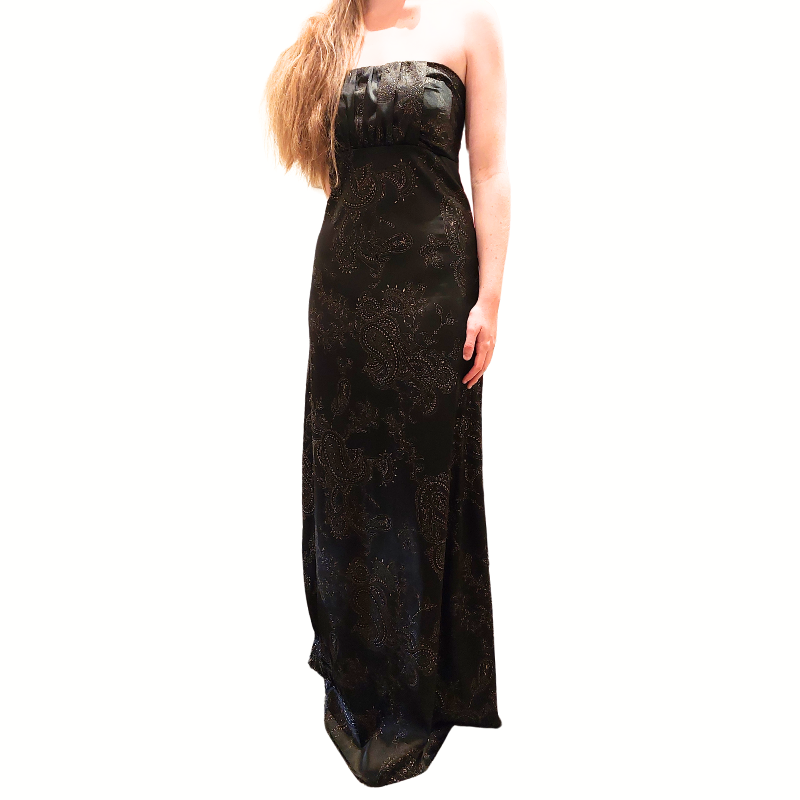 Silver Label black & gold ball/formal gown/dress, size 8