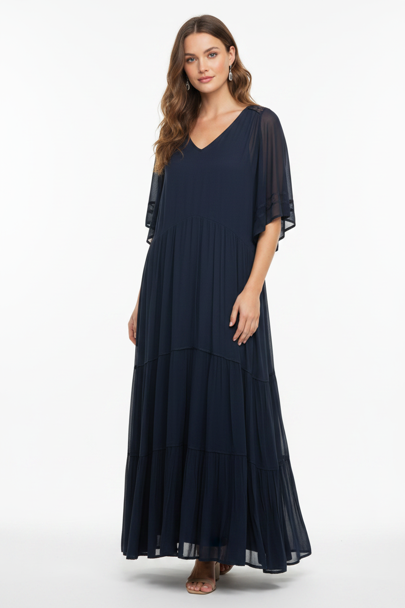 Loobies Story navy viscose dress, size 12