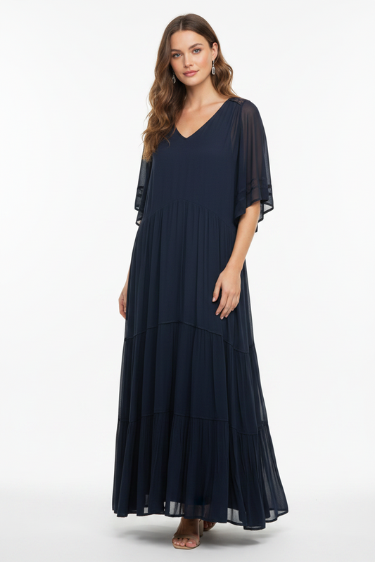 Loobies Story navy viscose dress, size 12