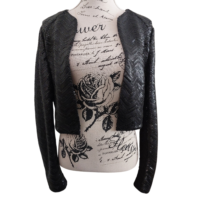 Libertine black sequin jacket, size 12
