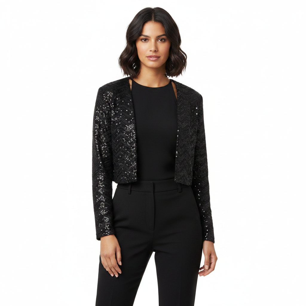 Libertine black sequin jacket, size 12