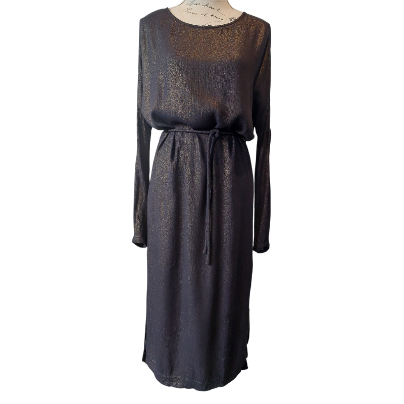 Elk black/ gold glitter dress, size 12