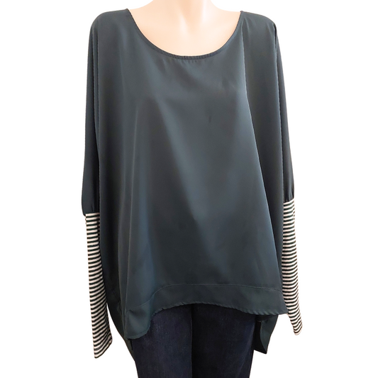 Mi Moso forest green top, size 12-14