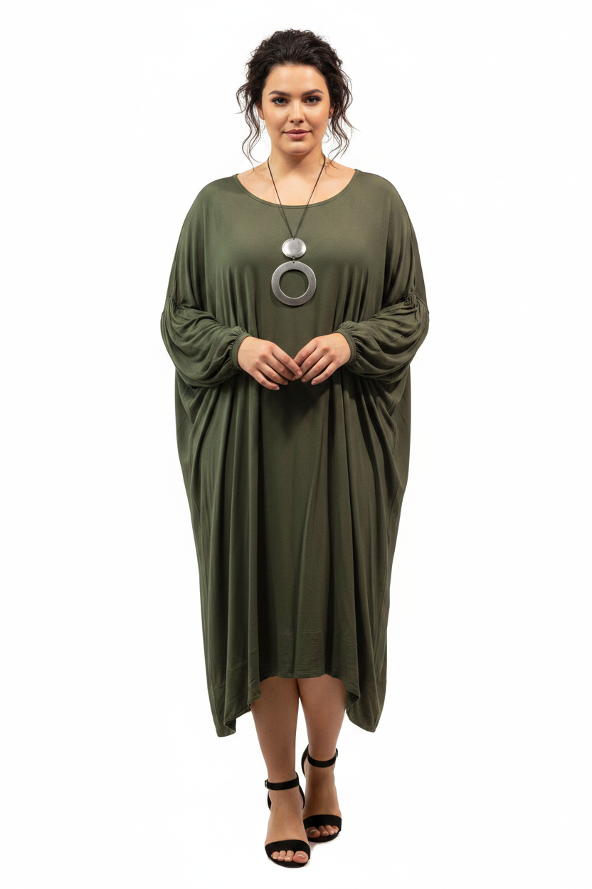 The Carpenters Daughter khaki green dress, S, size S-16-18
