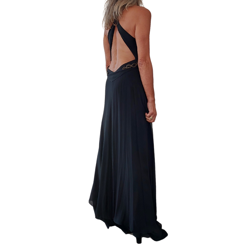 Karen Millen black silk antique gold beaded dress, size 10 Anita V Fashion & Beauty Karen Millen black silk antique gold beaded dress, size 10 Anita V Fashion & Beauty