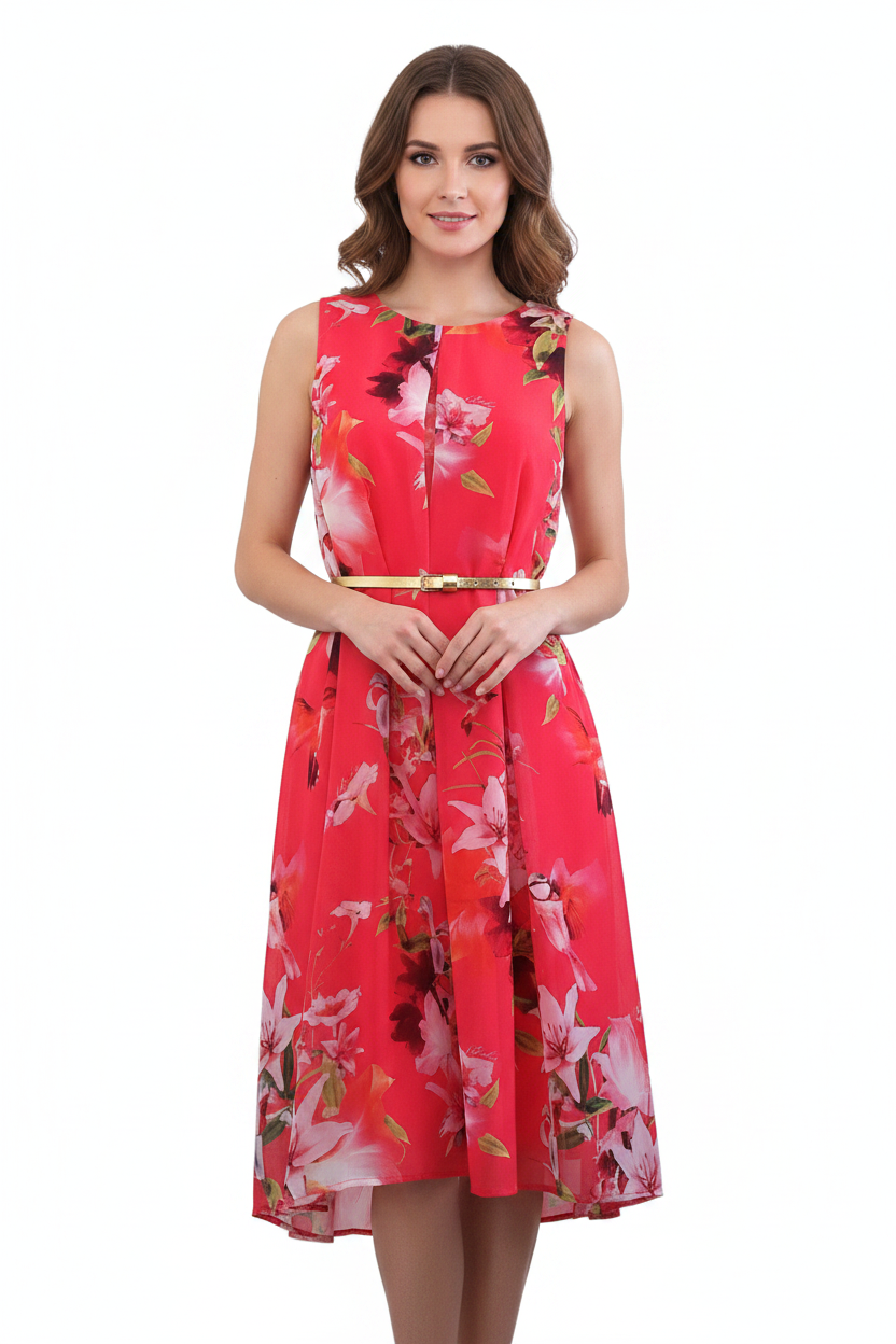Ted baker pink floral dress, size 6