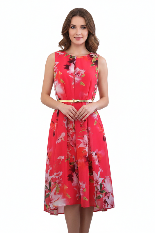 Ted baker pink floral dress, size 6
