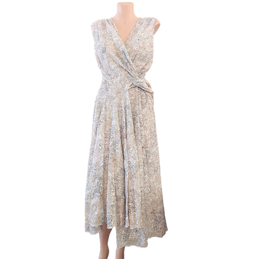 Obi black & grey dress, size 14-HIRE