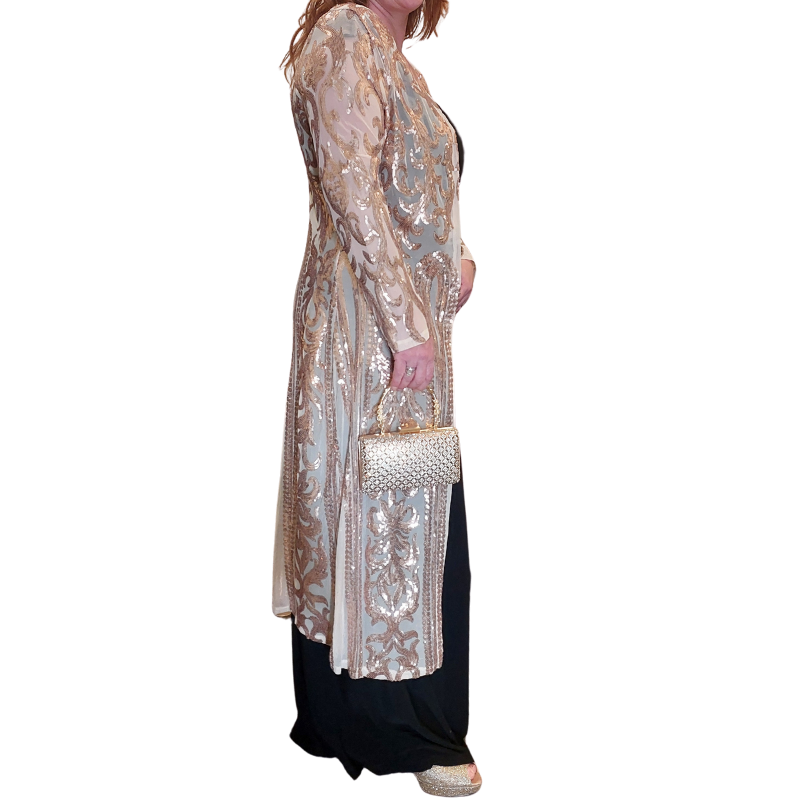 Ralph Lauren black formal/ ball dress, size 14-HIRE