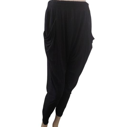 Betty Basics drop crotch black pants, size 8/10