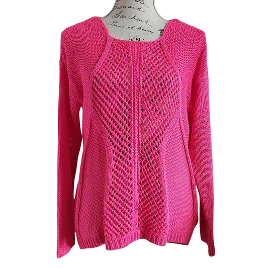 Bardot neon pink jumper, size M/12
