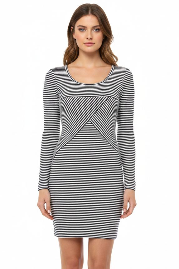 Jorge black & white cotton dress, size 10