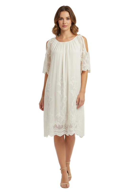 Ivory lace dress, size 14
