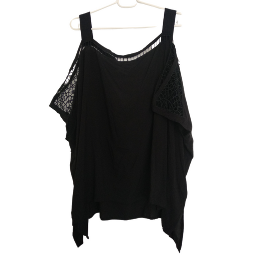 Moochi black rayon top, size S