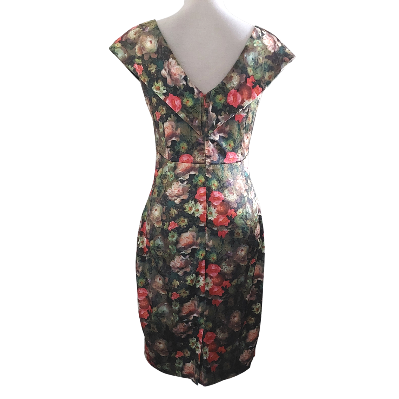 Ooby Ryn NZ Designer Autumn tones floral dress, size 10