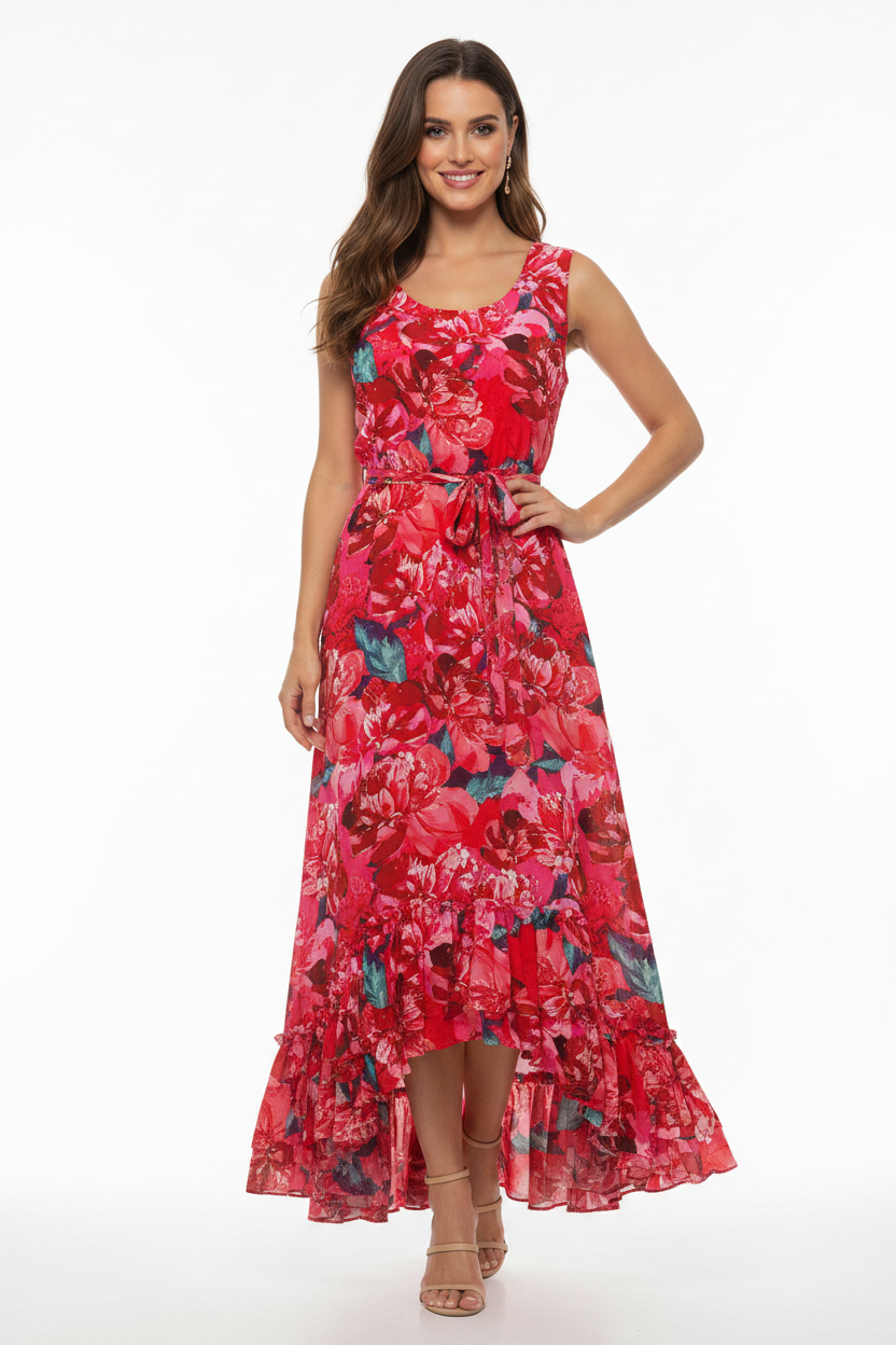 Augustine pink floral dress, size 10