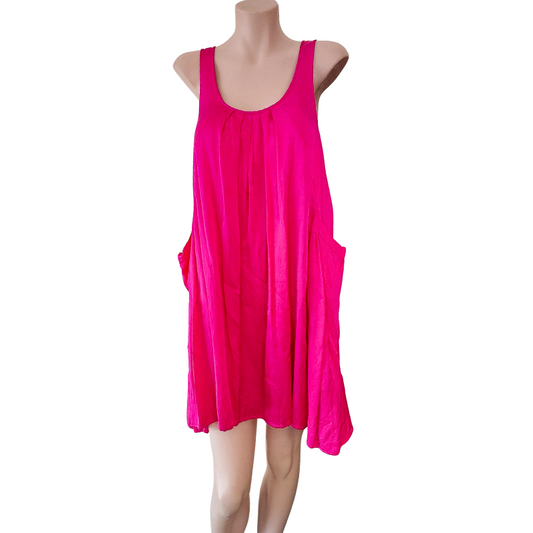 Visit In New York silky pink dress, size 10