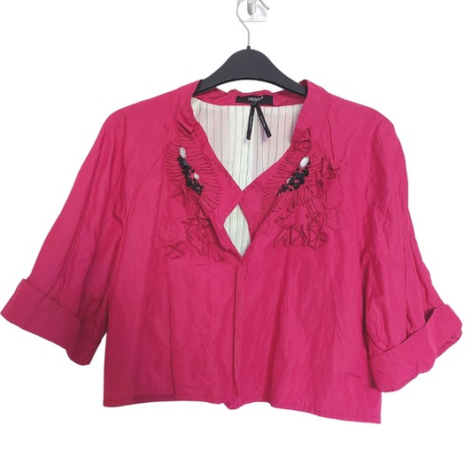 Verge pink cropped jacket size M 12/14