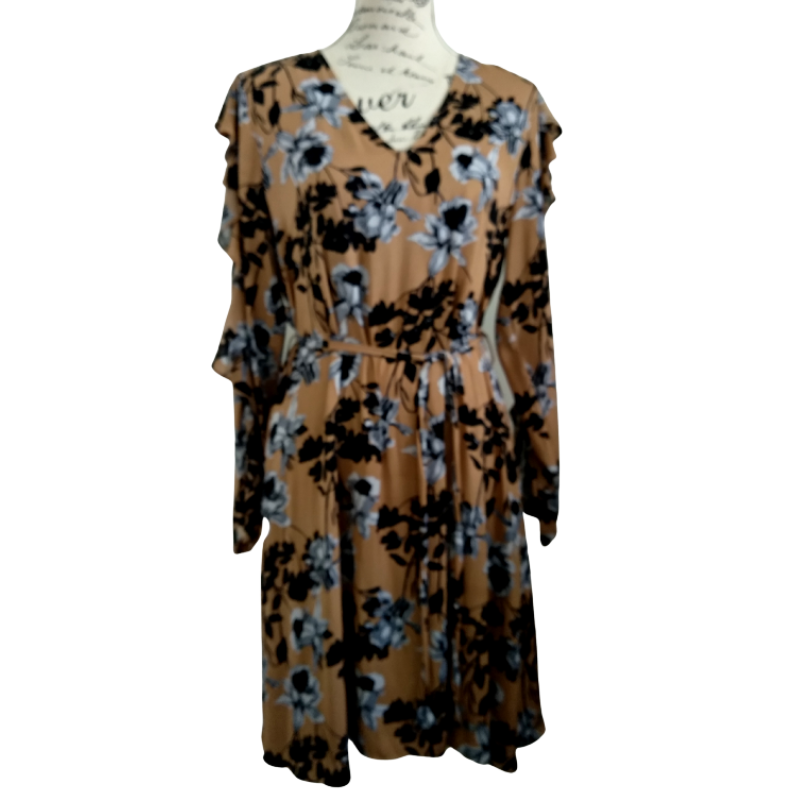 Witchery floral Autumn tones dress, size 10/12