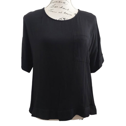 Decjuba black viscose top, size XS/8