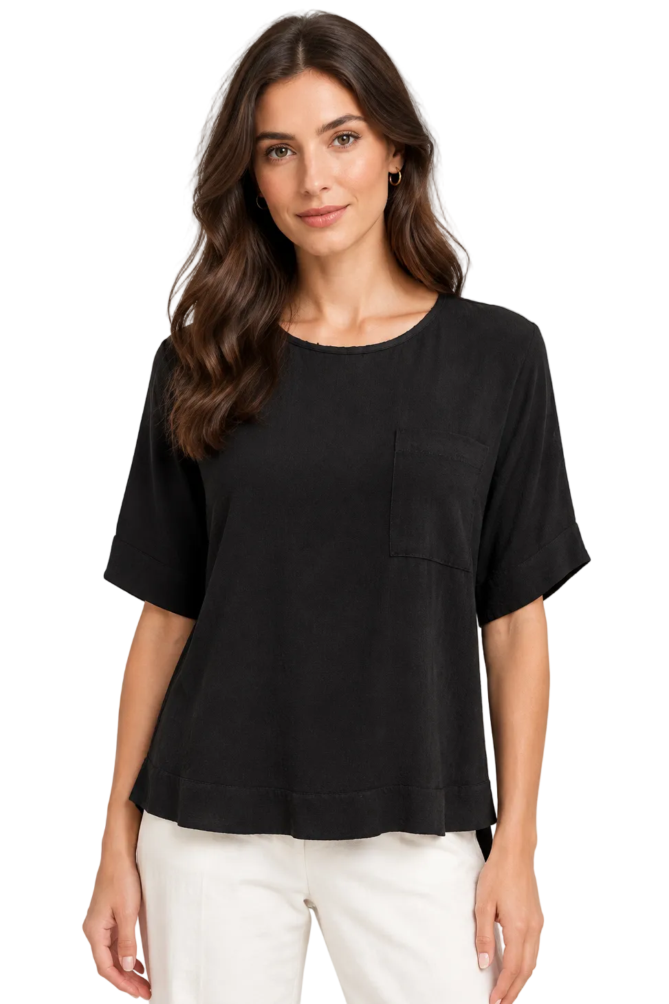Decjuba black viscose top, size XS/8