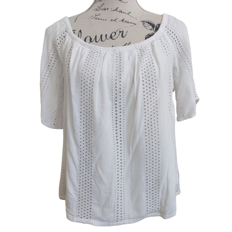 Witchery white broderie anglaise  top, size 8/10