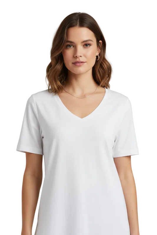 NEW Betty Basics white viscose T shirt, size 12/14
