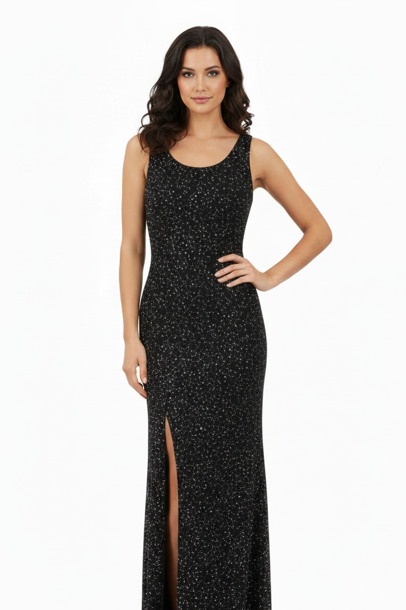 Black sparkly silver formal/ball dress , size 12