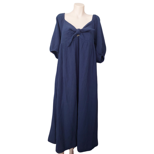 Shine On navy cheese cloth dress, size  12/14
