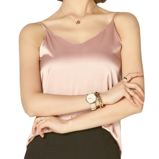 NEW pink silky camisole, size 8-14,  12 in stock
