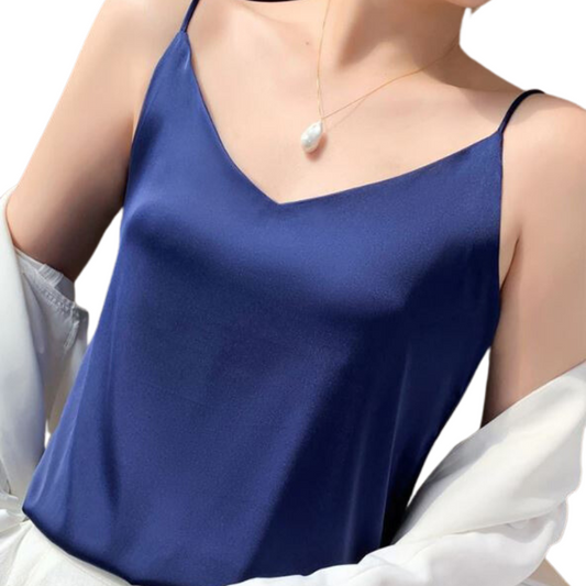 NEW silky blue camisole, size 6-14, size XL/12 in stock