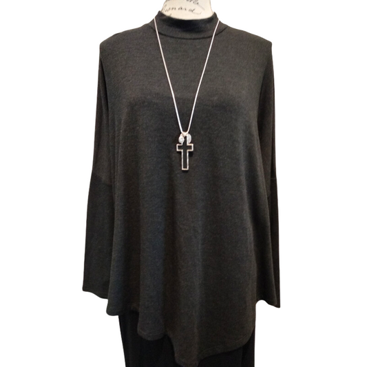 Whistle charcoal top, size  M/ 12