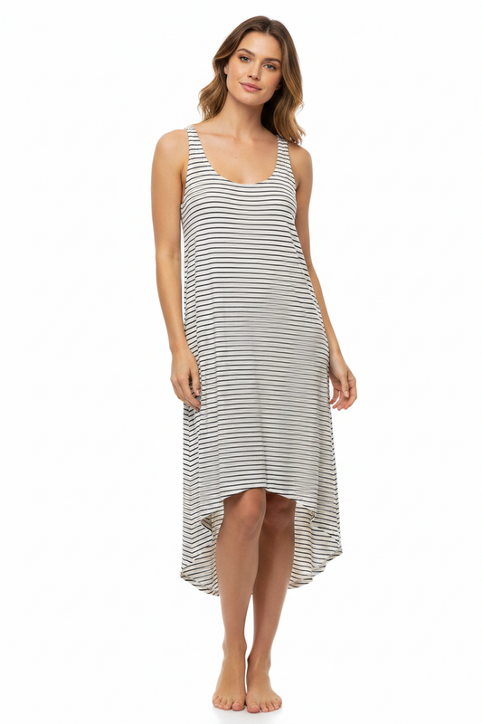 SALE Witchery white /black pinstriped Summer dress-M 12