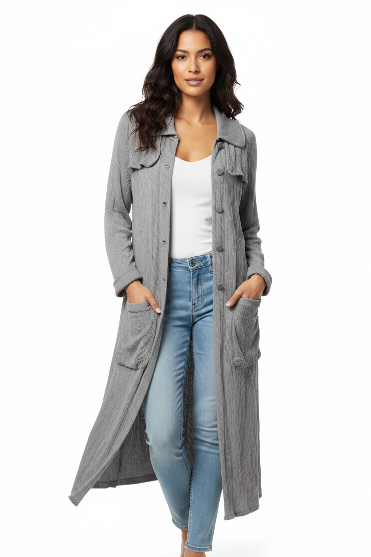 Metalicus grey/fawn coat, size 10/12
