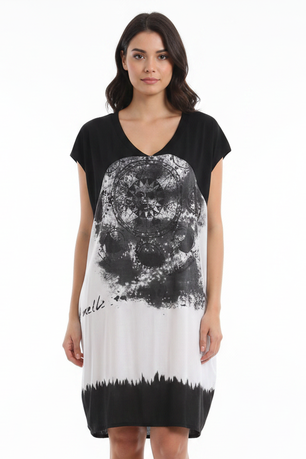 SOEUR black & white top/dress, size S/M 10-12-14