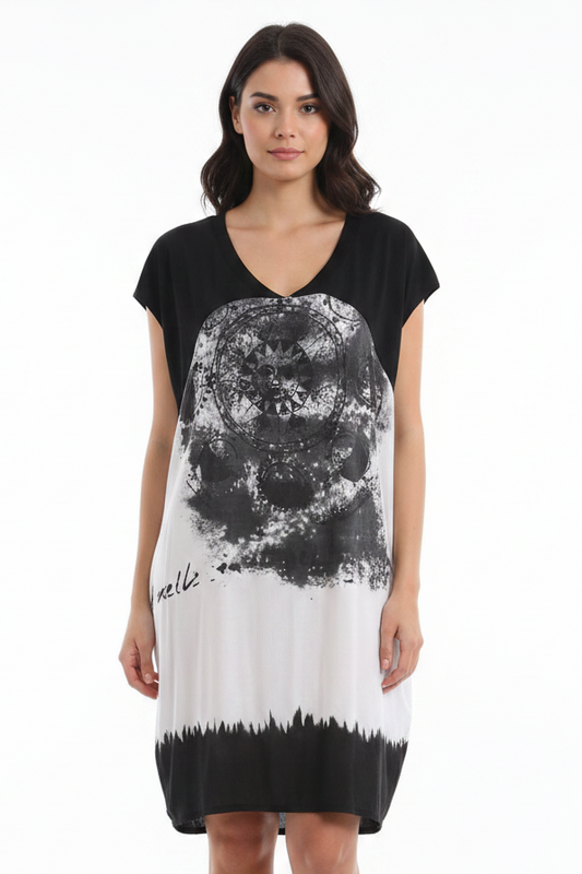 SOEUR black & white top/dress, size S/M 10-12-14